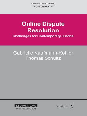 cover image of Online Dispute Resolution